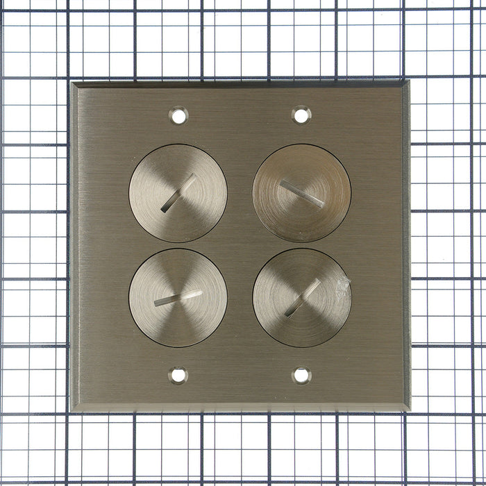 Pass And Seymour Floor Box 2-Gang 2 Duplex Receptacle Nickel (FB2TRDR2N)