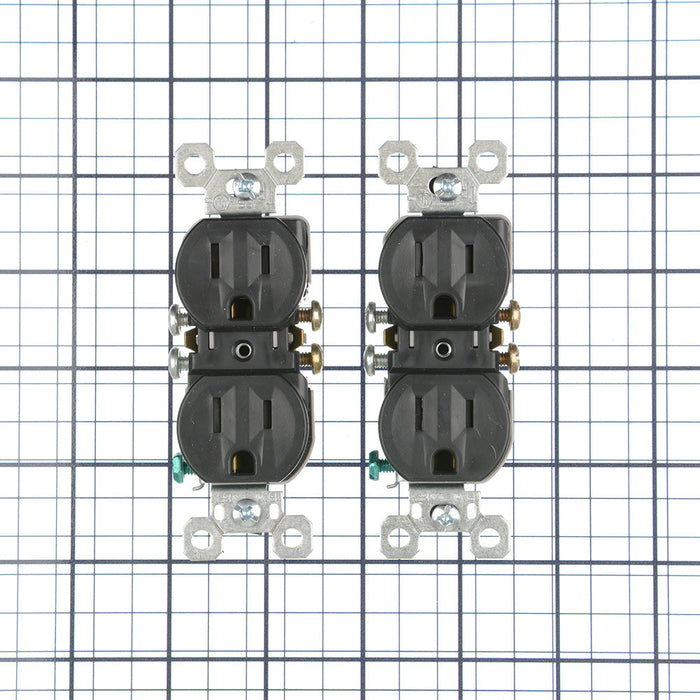 Pass And Seymour Floor Box 2-Gang 2 Duplex Receptacle Nickel (FB2TRDR2N)