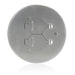 Leviton Cover Plate For FBDC1 Concrete Floor Box System Flip Lid And 2 Locking Doors Aluminum (FBCCF-A)
