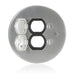 Leviton Cover Plate For FBDC1 Concrete Floor Box System Flip Lid And 2 Locking Doors Aluminum (FBCCF-A)