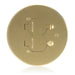 Leviton Cover Plate For FBDC1 Concrete Floor Box System Flip Lid And 2 Locking Doors Brass (FBCCF-B)
