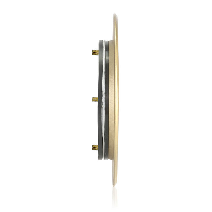 Leviton Cover Plate For FBDC1 Concrete Floor Box System Flip Lid And 2 Locking Doors Brass (FBCCF-B)