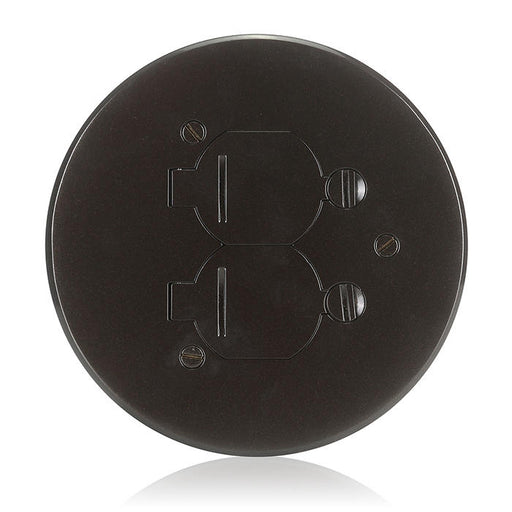 Leviton Cover Plate For FBDC1 Concrete Floor Box System Flip Lid And 2 Locking Doors Dark Bronze (FBCCF-DB)