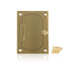 Leviton Concrete Floor Box Flip Lid 1 Locking Door Rectangular Decora Brass Cover (FBCR3-FDB)