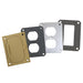 Leviton Concrete Floor Box Flip Lid 1 Locking Door Rectangular Duplex Brass Cover (FBCR1-FLB)