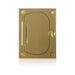 Leviton Concrete Floor Box Flip Lid 1 Locking Door Rectangular Duplex Brass Cover (FBCR1-FLB)