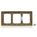 Leviton 3-Gang Rectangle Floor Box Brass Tile Frame (FBRM3-B)