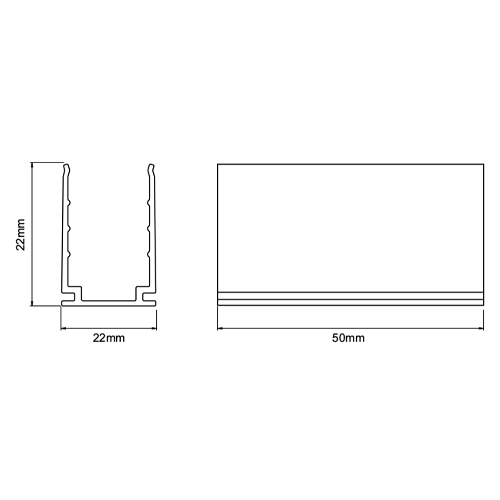 specialtyLED Flexible Border Tube Color Changing RGB Aluminum Mounting Clips (FBT-RGB-MC)