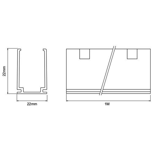 specialtyLED Flexible Border Tube Color Jacket Locking Linear Channel (FBTCJ-LCH-L)