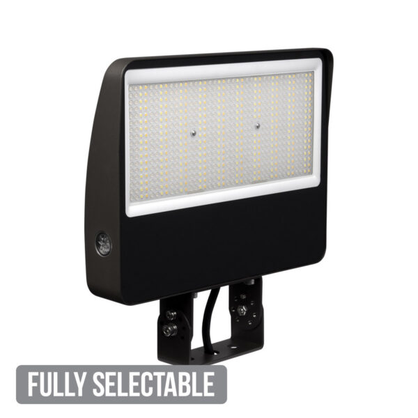 ATLAS Large LED Flood Light Fully Selectable 75W/100W/125W/150W 3000K/4000K/5000K 11000Lm-20000Lm 80 CRI 120-277 0-10V Dimming Bronze (FCLF11-20L)