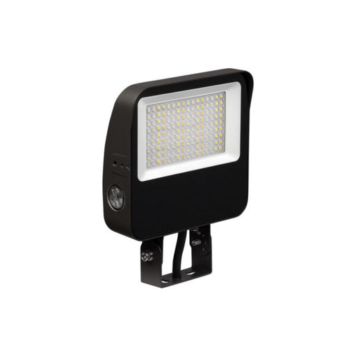 ATLAS Small LED Flood Light Selectable 3000Lm-5000Lm 20W/25W/30W/35W 3000K/4000K/5000K 120-277V Bronze Knuckle And Trunnion Mount (FCSF3-5L)
