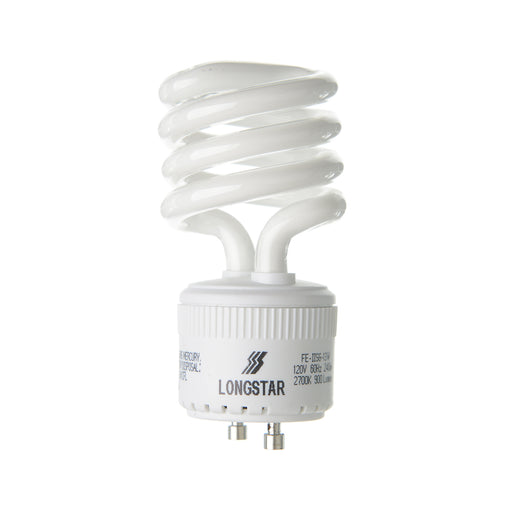 Longstar 13W Spiral Compact Fluorescent 2700K 120V Twist And Lock GU24 Base Bulb (FE-IISG-13W)