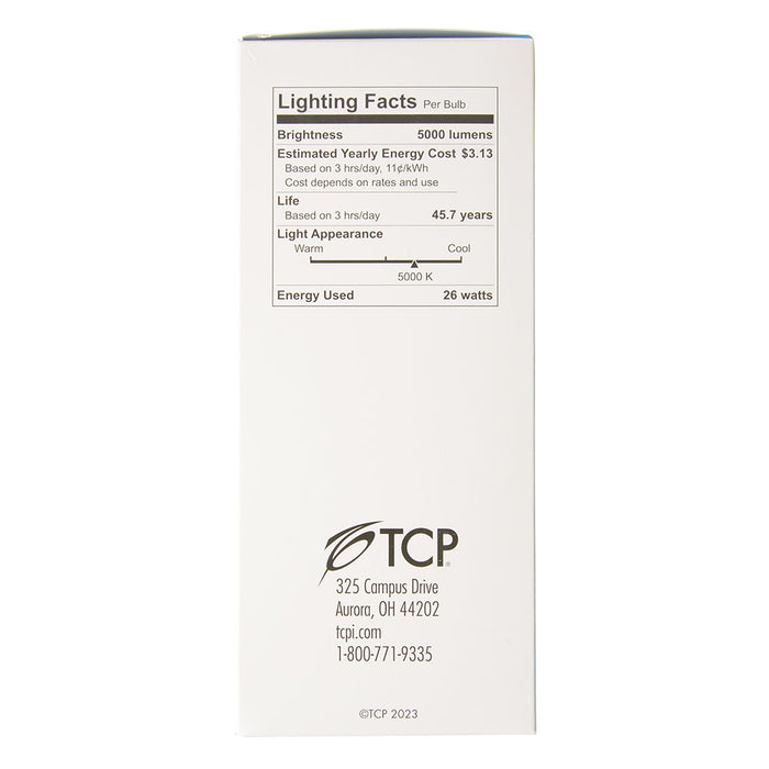 TCP LED High Lumen Filament Lamp ED23 5000K 4000Lm Non-Dimmable E26 Base Clear (FED23N10050E26CL)