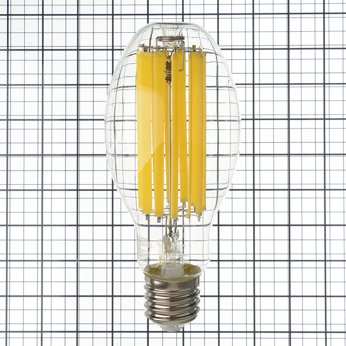 TCP 60W High Lumen LED Filament ED28 Lamp 10000Lm 4000K 80 CRI E39 Base Clear (FED28N32040E39CL)