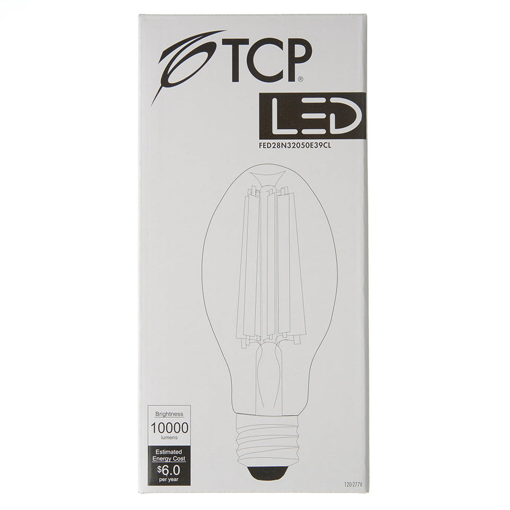 TCP FED28N32050E39CL LED Filament ED28 Bulb 60W 5000K 10000Lm E39 Base ...