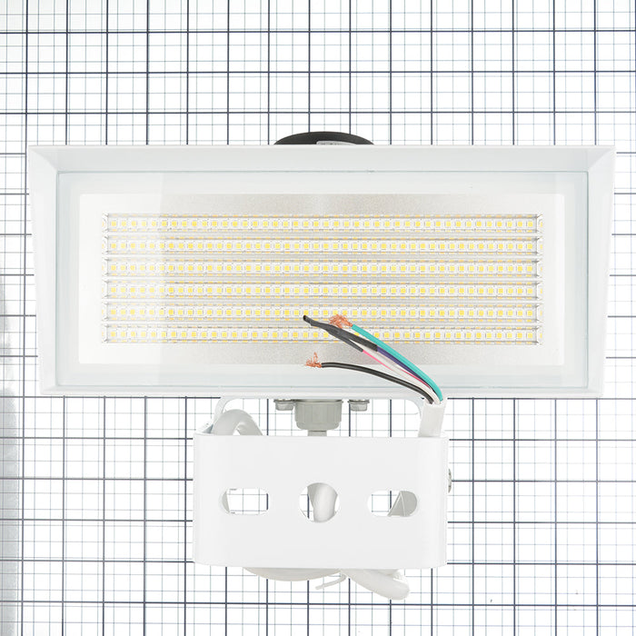 RAB Future Flood Medium Field Adjustable 5000K/4000K 52W/80W 7-Pin Receptacle Trunnion White (FFLEDMTW/7PR)