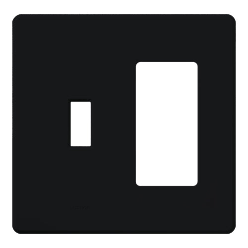 Lutron Fassada/Designer Wall Plate 2-Gang Black (FG-2-TD-BL)