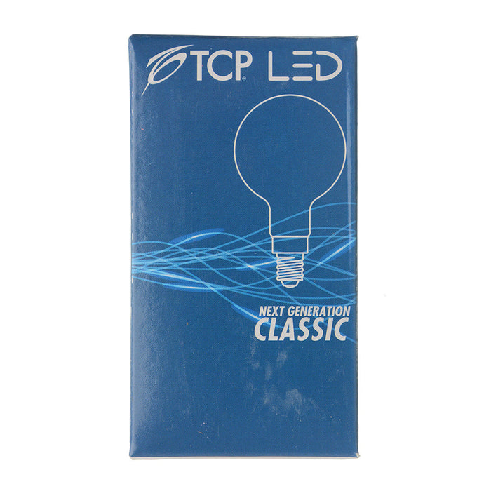 TCP LED Filaments High CRI Decorator Lamp G16 4W 350Lm 2400K E12 Base Dimmable Clear 92 CRI (FG16D4024E12SCL92)
