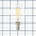 TCP LED Filaments High CRI Decorator Lamp G16 4W 350Lm 2400K E12 Base Dimmable Clear 92 CRI (FG16D4024E12SCL92)