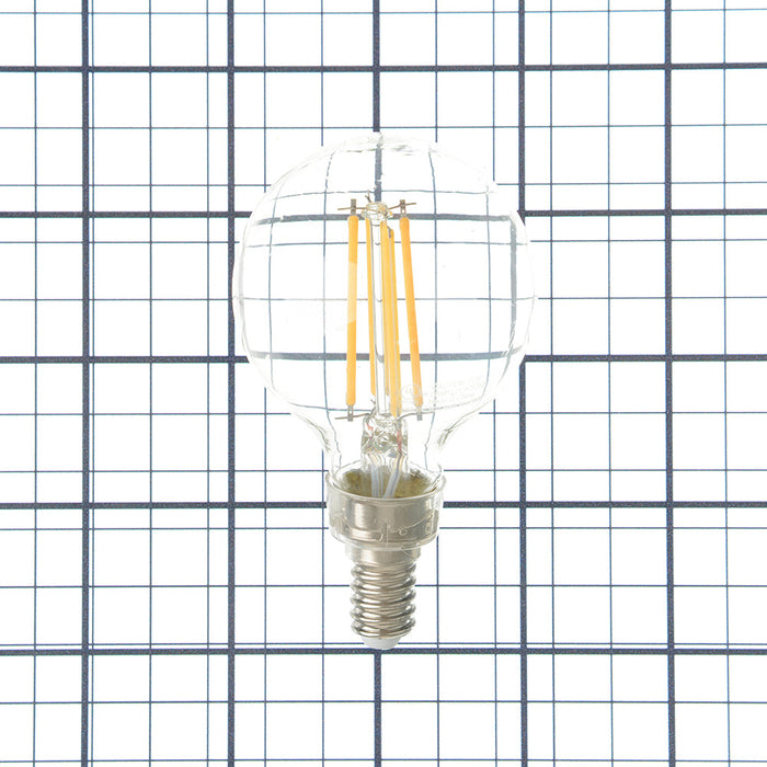 TCP LED Classic Filaments 4W G16 Dimmable 15000 Hours 40W Equivalent 2700K 350Lm E12 Base Clear 95 CRI (FG16D4027E12SCL95)