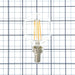 TCP LED Classic Filaments 4W G16 Dimmable 15000 Hours 40W Equivalent 2700K 350Lm E12 Base Clear 95 CRI (FG16D4027E12SCL95)