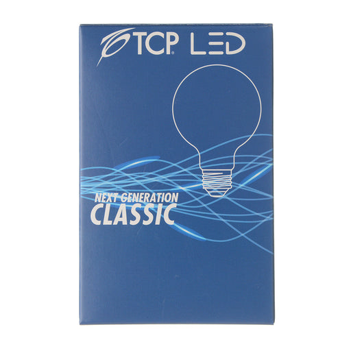 TCP LED Classic Filaments 4W G25 Dimmable 15000 Hours 40W Equivalent 3000K 350Lm E26 Base Frost 95 CRI (FG25D4030E26SFR95)