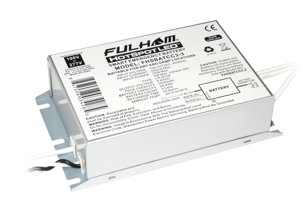 Fulham Hotspot 2 Battery Pack LiFePO4 (Lithium Iron) 3 Cells 3 Amp Hours Equals 14W Maximum Load For 90 Minutes Cold Hotspot 2 Battery Pack (-20
