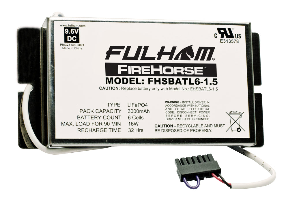 Fulham Hotspot 2 Battery Pack LiFePO4 (Lithium Iron) 6 Cells 3 Amp Hours Equals 16W Maximum Load For 90 Minutes (FHSBATL6-1.5)