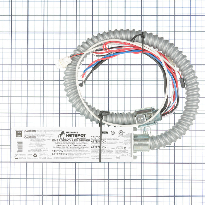 Fulham FireHorse Hotspot 5W Emergency LED Driver 100-347V Input Self-Diagnostic Conduit (FHSCP-UNV3-5W-L-SD-A)