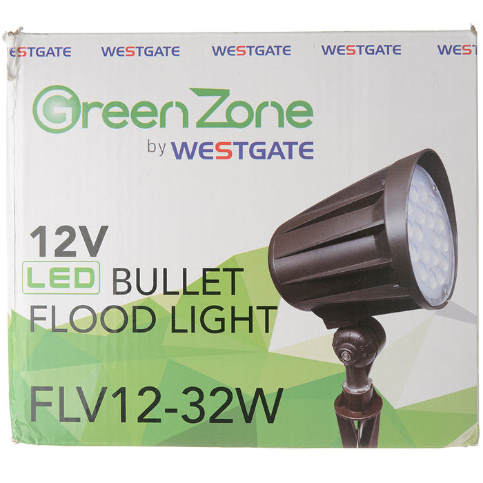 Westgate Manufacturing 12V Integrated LED Landscape Flood Light 32W 3200Lm 3000K (FLV12-32W-30K)