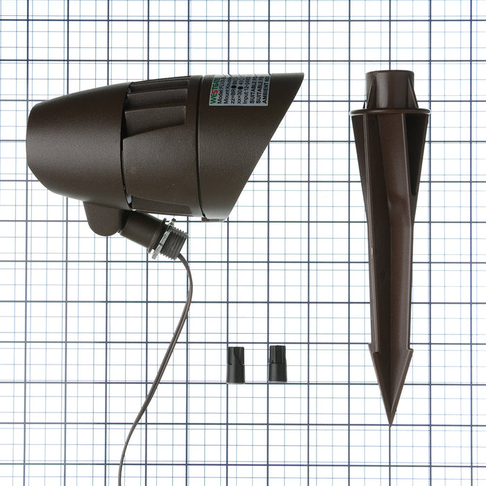 Westgate Manufacturing LED X-GEN Bullet Flood Light 12V 12W 3000K 1400Lm 60 Degree Beam Angle Non-Dimmable Bronze (FLVX-SM-12W-30K-BR)