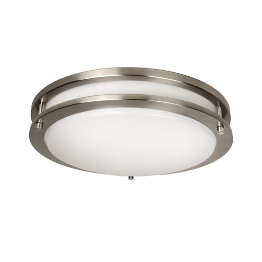Maxlite 112017 Flush Mount Architectural 14 Inch Wattage/CCT Selectable 10W/15W/20W 2700K/3000K/3500K/4000K/5000K 120-277V 0-10V Dimming Motion Sensor Nickel Battery Backup (FMA14V10WCSNMSEM)