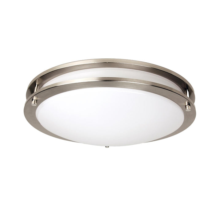 Maxlite 111877 Flush Mount Architectural 16 Inch Wattage/CCT Selectable 12W/18W/24W 2700K/3000K/3500K/4000K/5000K 120-277V 0-10V Dimming Nickel Battery Backup (FMA16V12WCSNEM)