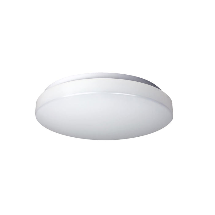Maxlite 112010 Flush Mount Puff 11 Inch Wattage/CCT Selectable 8W/12W16W 2700K/3000K/3500K/4000K/5000K 120-277V 0-10V Dimming Motion Sensor White Battery Backup (FMP11V08WCSWMSEM)