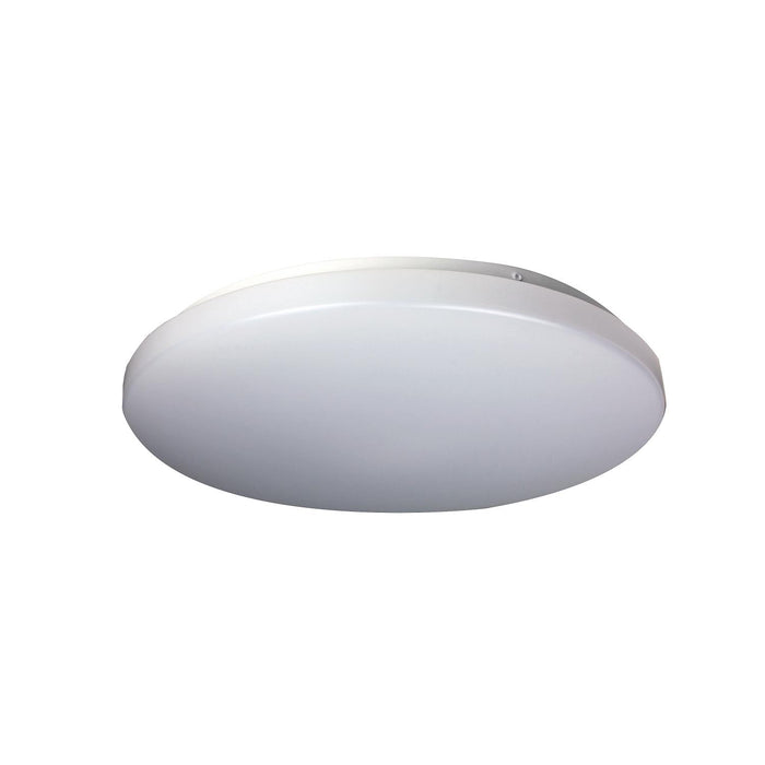 Maxlite 111871 Flush Mount Puff 15 Inch Wattage/CCT Selectable 12W/18W/24W 2700K/3000K/3500K/4000K/5000K 120-277V 0-10V Dimming White Battery Backup (FMP15V12WCSWEM)