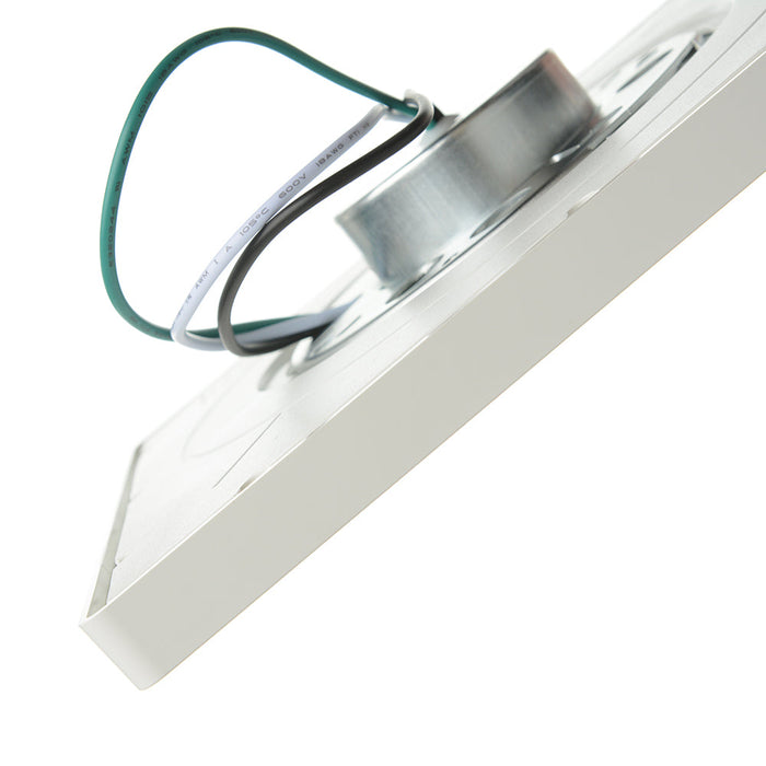 TCP 9 Inch LED Slim Flush Mount Fixture Square CCT Selectable 3000K/4000K/5000K 18W 120V 80 CRI (FMS09CCT)