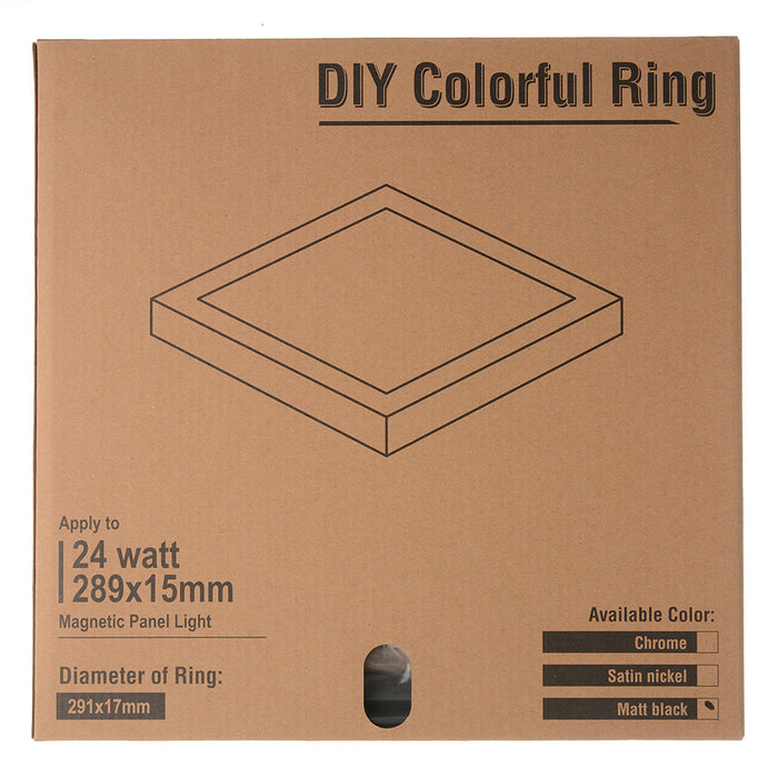 TCP 12 Inch LED Flush Mount 24W Trim Matte Black (FMS12BLA)