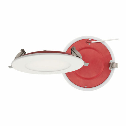 Lotus LED Lights 4 Inch Round White Ultra Slim LED 2-Hour Fire Rated 12W CCT Selectable 2700K/3000K/3500K/4000K/5000K 800Lm Air-Tight 90 CRI (FR-LED-4-S12W-5CCT-PL-WH)