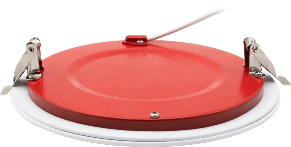 Lotus LED Lights 6 Inch Round White Ultra Slim LED 2-Hour Fire Rated 15W CCT Selectable 2700K/3000K/3500K/4000K/5000K 1000Lm Air-Tight 90 CRI (FR-LED-6-S15W-5CCT-PL-WH)