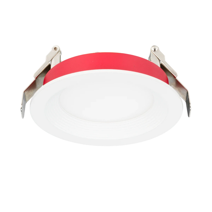 American Lighting 4 Inch Fire Rated Downlight-Slim Flat 12W CCT Selectable 2700K/3000K/3500K/4000K/5000K 850Lm 90 CRI Triac Dimming White (FRD-SLIM-5CCT-4-WH)