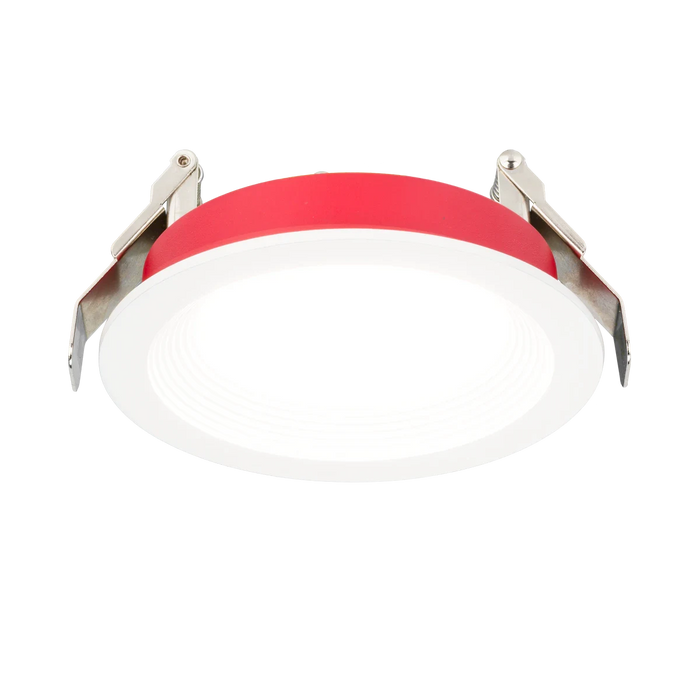 American Lighting 4 Inch Fire Rated Downlight-Slim Flat 12W CCT Selectable 2700K/3000K/3500K/4000K/5000K 850Lm 90 CRI Triac Dimming White (FRD-SLIM-5CCT-4-WH)