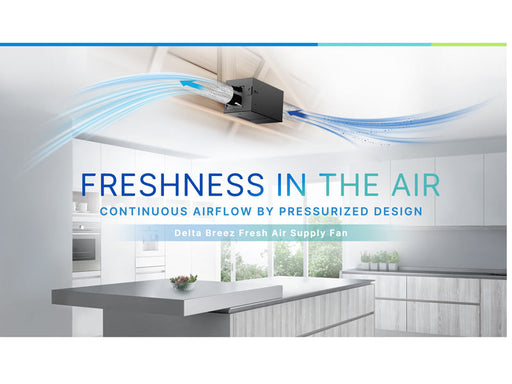 Delta Breez 200 CFM Smart Sensing Supply Air Fan With Temperature And Humidity Control-Merv13 Filter Included (VDBFRS200HT)