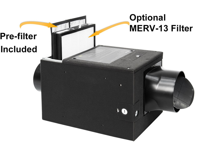 Delta Breez BreezSmart 200 CFM Fresh Air Supply Fan Merv13 Filter Not Included (VDBFRS200)