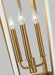 Generation Lighting Curt Traditional Dimmable Indoor Small 3-Light Lantern Chandelier In A Matte White Finish With Gold Accents (AC1083MWTBBS)