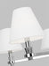 Generation Lighting Paisley Transitional Dimmable Indoor Large 6-Light Chandelier In A Polished Nickel Finish With White Linen Fabric Shades (AC1126PN)