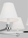 Generation Lighting Paisley Transitional Dimmable Indoor Large 6-Light Chandelier In A Polished Nickel Finish With White Linen Fabric Shades (AC1126PN)