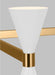 Generation Lighting Albertine Mid-Century Modern 8-Light Indoor Dimmable Large Ceiling Chandelier Matte White-Matte White Steel Shades (AEC1088MWT)