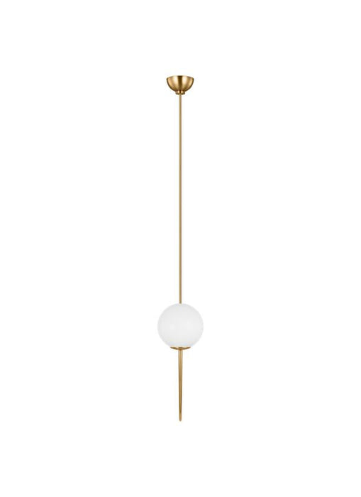 Generation Lighting Aerin Galassia 2-Light Dimmable Chandelier Ceiling Light In Burnished Brass Finish With Milk Glass Shades (AEC1132BBS)