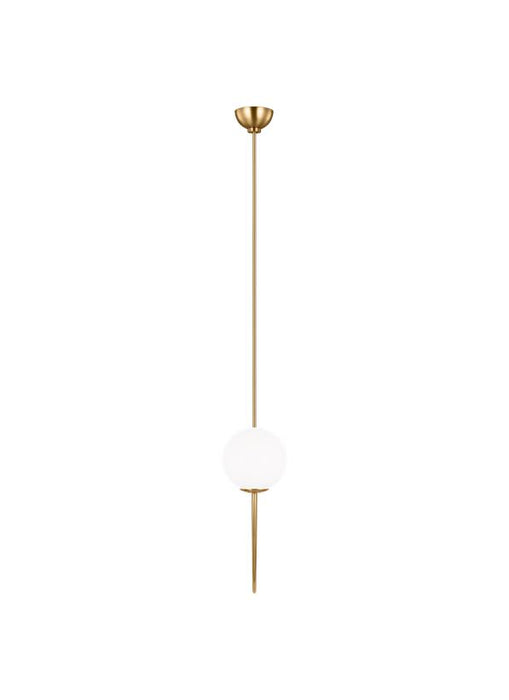 Generation Lighting Aerin Galassia 2-Light Dimmable Chandelier Ceiling Light In Burnished Brass Finish With Milk Glass Shades (AEC1132BBS)