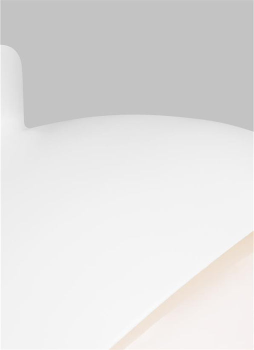 Generation Lighting Lucerne 1-Light Flush Mount Matte White Finish With Milk White Glass Shade (AEF1001MWT)